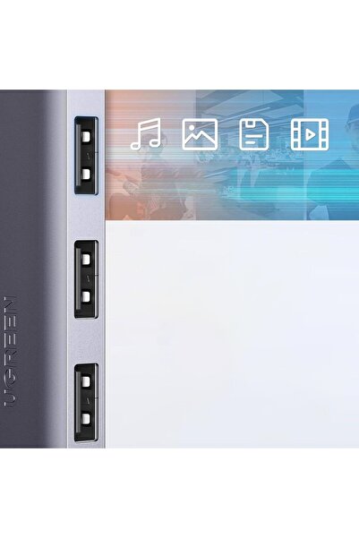 Ugreen USB hub to 4x USB 3.0, 1x Micro-USB, 5Gbps, 0.15m, Space Gray
