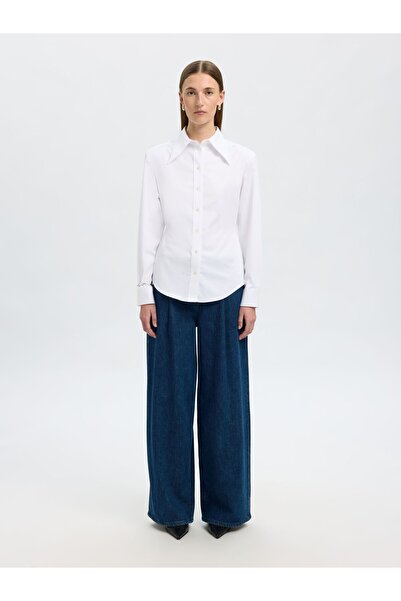 Selected Femme Slim Fit Hemd Baumwollmix