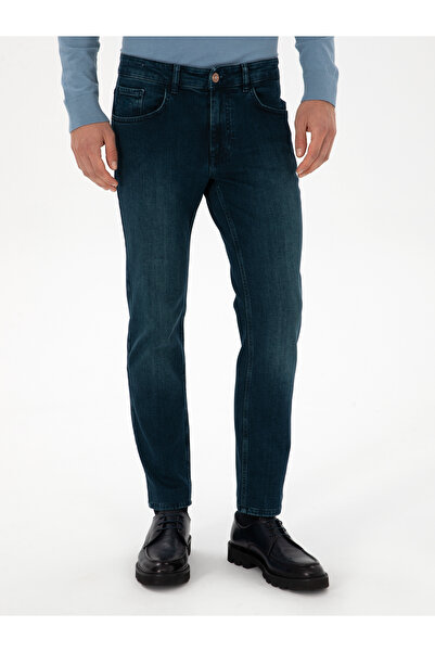 Cacharel Petrol Slim Fit Pamuk Karışımlı Jean Pantolon 50308699-VR102