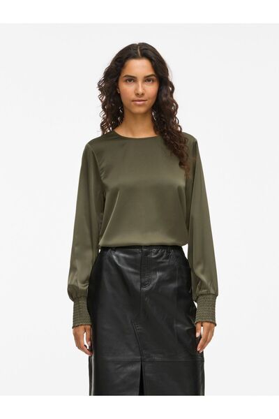 VILA Oberteil mit langen Ärmeln VIELLETTE Rundhals