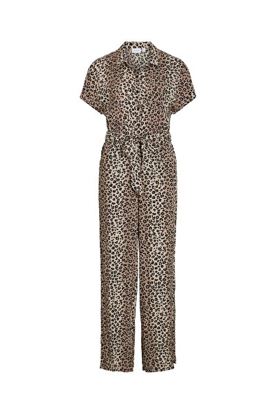 VILA Jumpsuit VIOLINE Leoprint