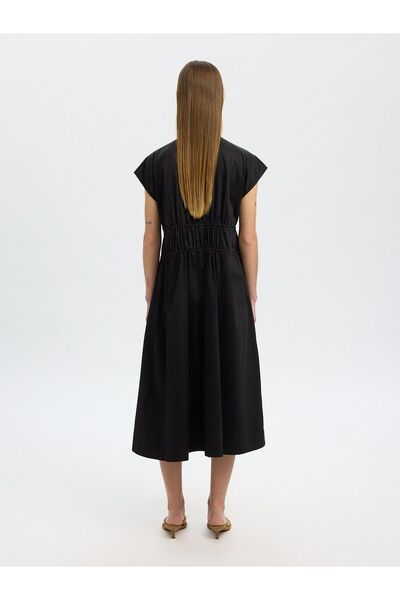 Selected Femme Midikleid Vorn gebundenes