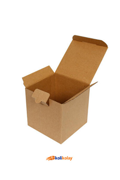 Genel Markalar 10,5x10,5x10,5 cm Kilitli E-Ticaret Kutusu, Kupa Kutusu, Mum Kutusu 10 Adet