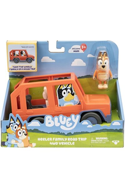 bluey Set de joacă Heeler Family Road Trip cu vehicul 4x4 și figurină