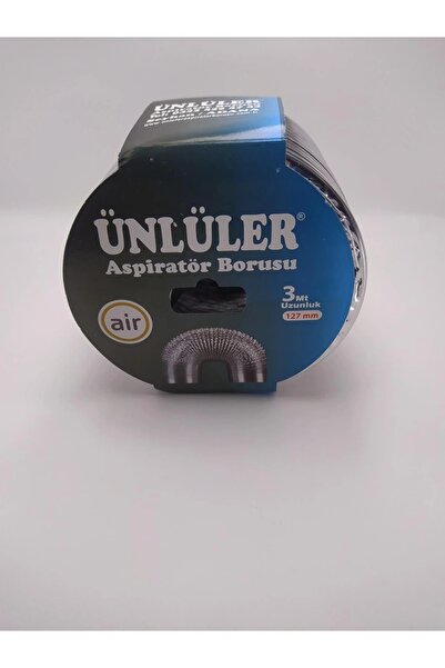 ünlüler Алуминиева тръба за изпускане на въздух от аспиратор 127 мм x 3 метра