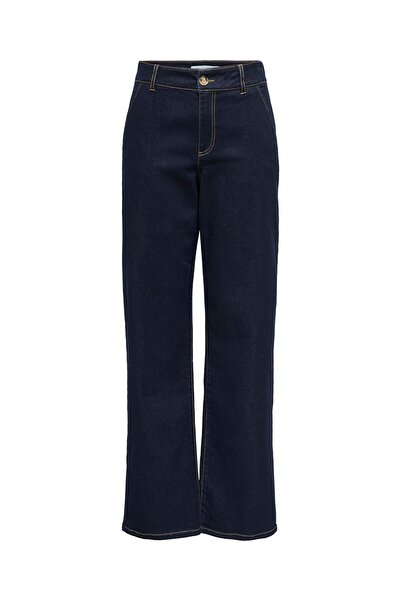 JDY Jeans mit weitem Bein JDYGEGS Hohe Taille Weiter Beinschnitt Jeans