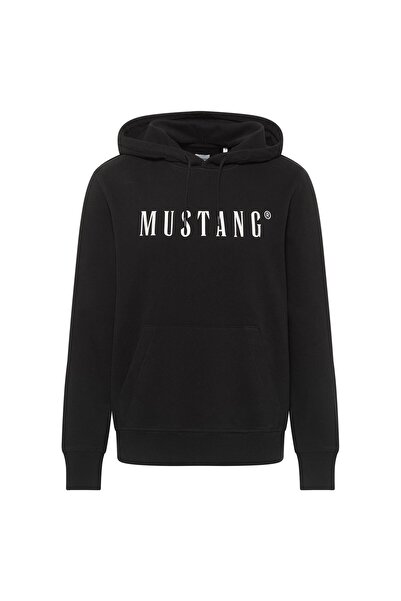 Mustang Herren Sweatshirt - Bronson, Hoodie, Kapuze, Logo, Bio-Baumwolle