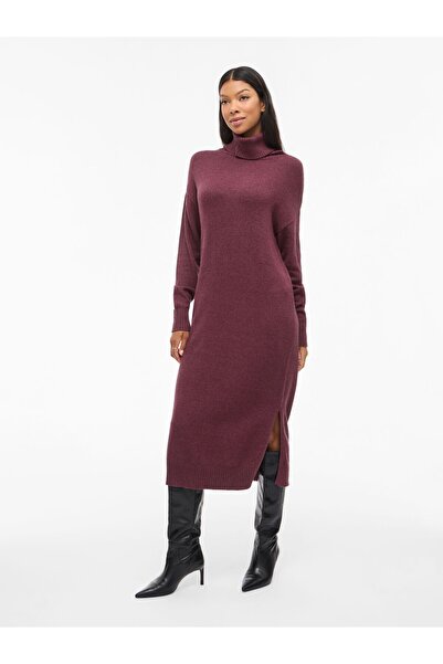 VILA Midikleid Rollkragen