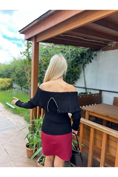 For Angels Madonna Collar Sweater with Stone Accessories