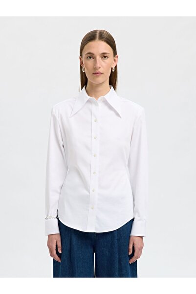 Selected Femme Slim Fit Hemd Baumwollmix