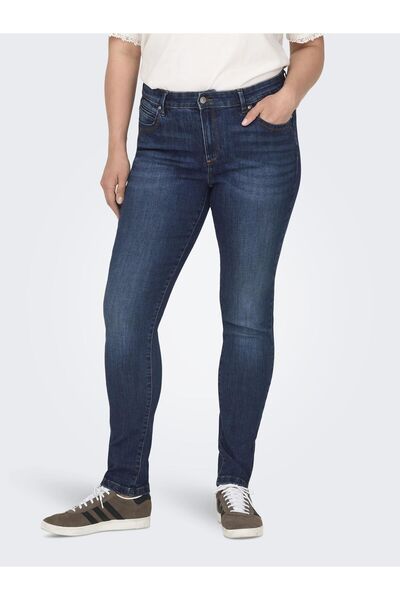 Only Carmakoma Skinny Jeans CARKARLA Mittlere Taille Skinny Fit Knöchellang J...