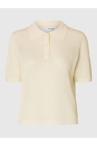 SELECTED Polohemd aus Strick Kurzarm