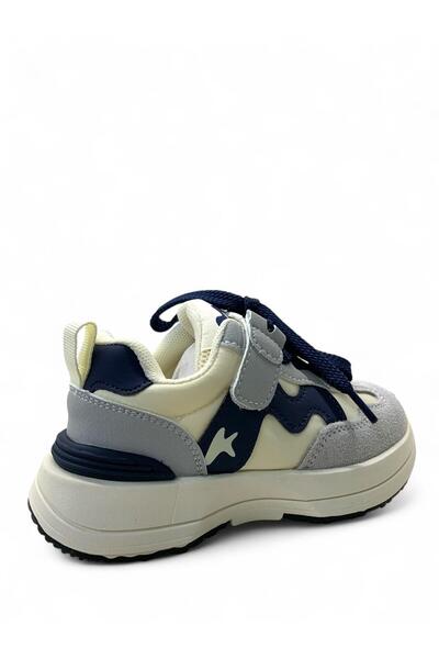 Tuğba Ortopedi 21275 Unisex Children's Preschool Grey/Navy Blue Comfortable Sneaker