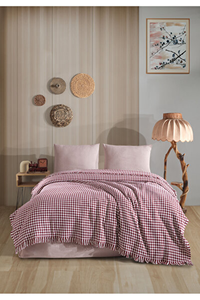 luxtex Houndstooth Patterned Multi-Purpose Throw, Bedspread, Sofa Cover, Tv Blanket, 180 X 200 cm