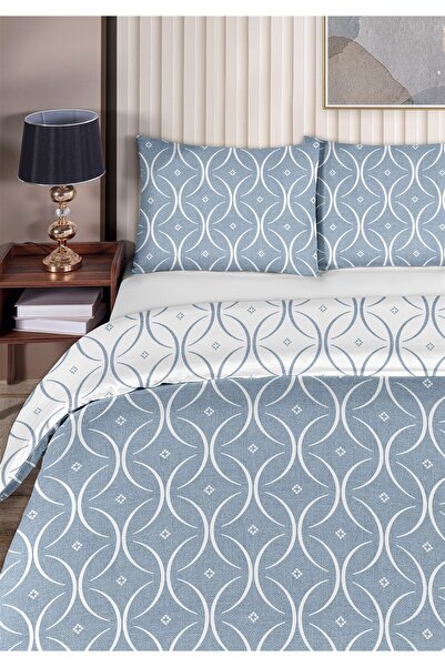 Evim Focus 100% Cotton Double Duvet Cover Set 200X220Cm Light Indigo