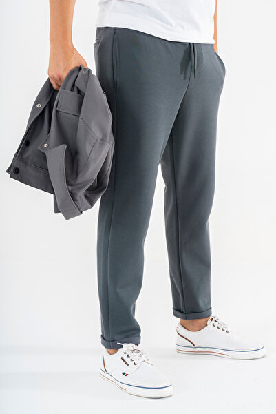 Souris Men's Smoked Double Leg Jogger Pants Slimfit Comfortable Fit