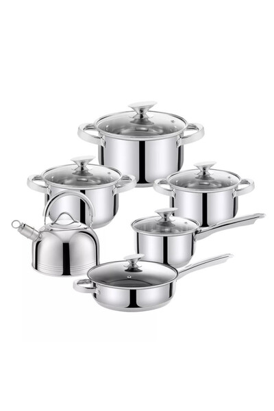 Haus Roland Set oală și fierbător HausRoland HR150-1, oțel inoxidabil, inducț...