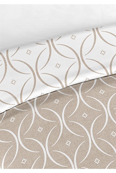 Evim Focus 100% Cotton Double Duvet Cover Set 200X220Cm Beige White