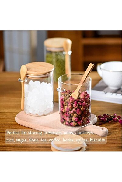 erorex Glass Jars Airtight Lid Spoon,Glass Food Storage Jars Containers,Overnight Oats Containers