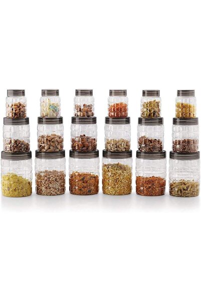 erorex Checkers Pet Plastic Airtight Canister Set | Food Grade Bpa Free Canisters | Air Tight Seal &