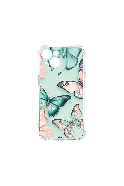 bestcase Carcasă spate antișoc pentru Apple iPhone 15 Plus, model fluture, AS...