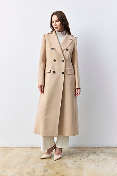 KENT Classic Long Cashmere Light Camel Coat