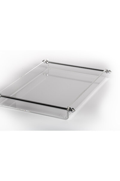 Esra Turan Design Large Tray with Long Silver Handles