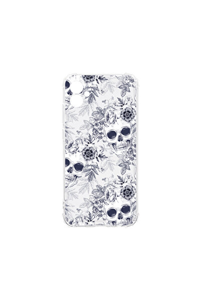 bestcase Carcasă spate antișoc pentru Samsung Galaxy A04e, model craniu alb-n...