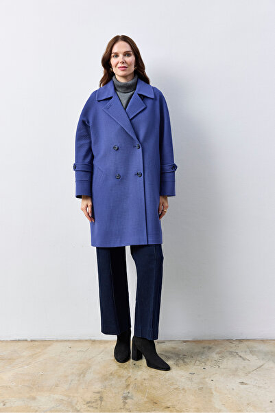 KENT Belted Parliament Blue Short Coat