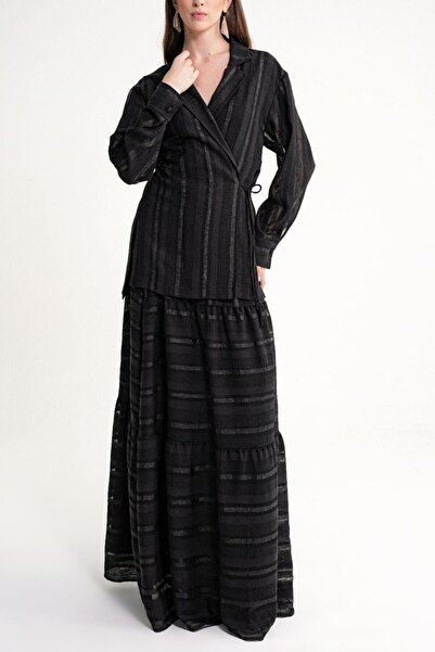 SOCIETA Siyah Anvelop kapama ceket 61182