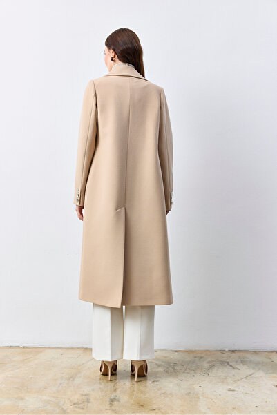 KENT Long Light Camel Cashmere Coat