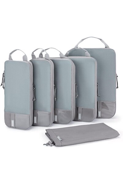 BAGSMART Compression Packing Cubes, 6 Set Packing Organizers for Travel, Expandable Luggage Organize