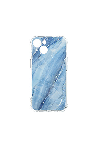 bestcase Carcasă spate antișoc pentru Apple iPhone 15 Plus, marmură albastră,...