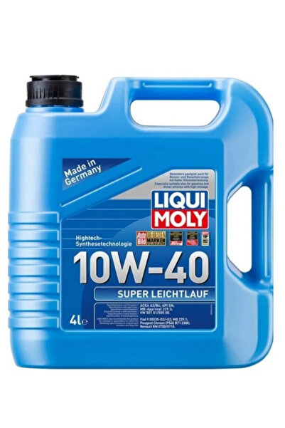 Liqui Moly 10W40 Motor Yağı Süper Sentetik Super Leıchtlauf 4 Lt