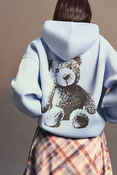 Bershka Printed hoodie