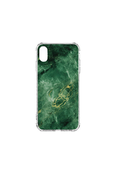 bestcase Carcasă spate antișoc pentru Apple iPhone XR, marmură verde, AS 1254
