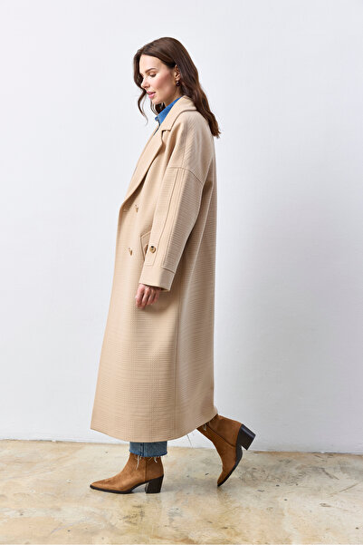 KENT Long Oversize Light Camel Coat