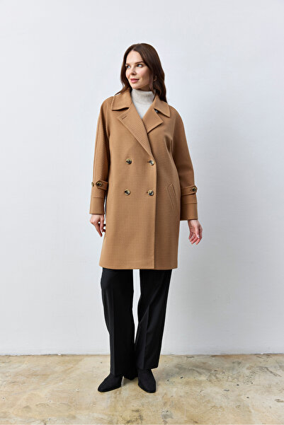 KENT Belted Milk Coffee Short Coat