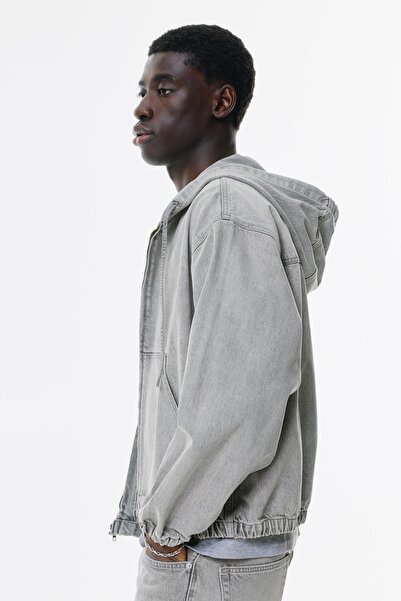Pull & Bear Kapüşonlu denim ceket