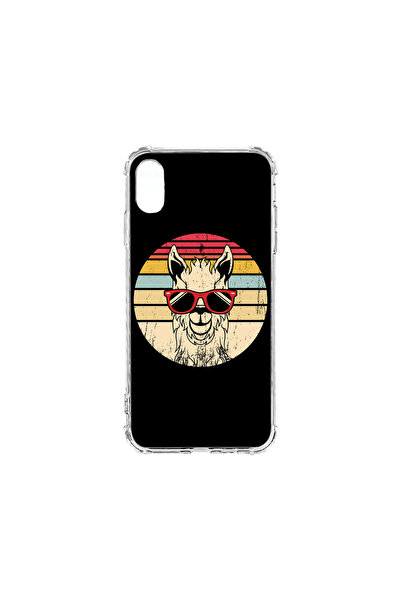 bestcase Anti Shock Back Case For Apple iPhone XR, Oldschool LLama, AS 1246