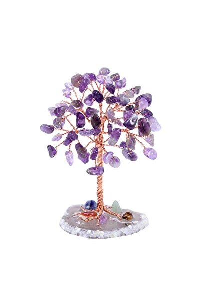 valkyrie Ametist “Yaşam Ağacı” Kristal Bonsai – Doğal Taş Dekor | El Yapımı T...