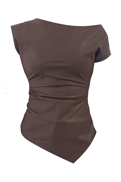 BSB Deri görünümlü bluz