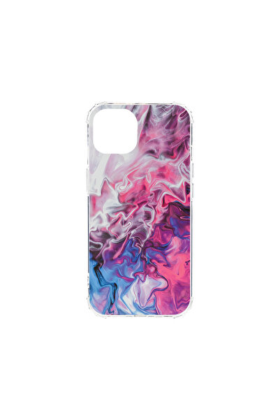 bestcase Carcasă spate antișoc pentru Apple iPhone 13 Mini, roz marmorat și a...