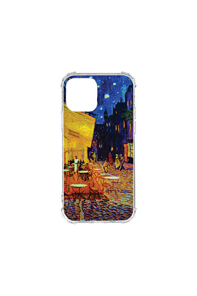 bestcase Carcasă spate antișoc pentru Apple iPhone 12 Mini, terasa cafenelei Van Gogh noaptea, AS 1283