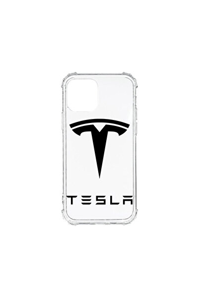 bestcase Carcasă spate antișoc pentru Apple iPhone 12 Pro Max, logo Tesla, AS...