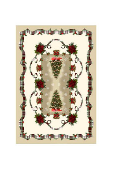 HZR Christmas Patterned Tablecloth Christmas Tablecloth 160X220Cm
