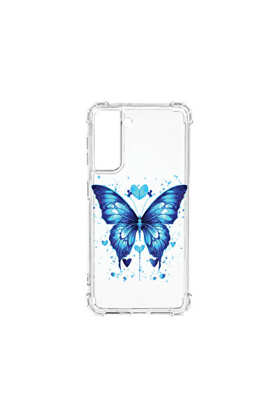 bestcase Carcasă spate antișoc pentru Samsung Galaxy S22 Plus, fluture albast...