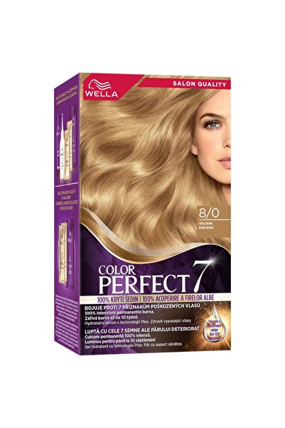 Wella Vopsea de par permanenta Color Perfect Blond Deschis 8/0, 135ml
