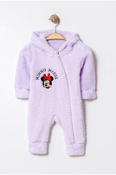 Chicsy Baby Kışlık Tatlı Welsoft Minnie Mouse Nakışlı Fermuarlı Kapüşonlu Beb...