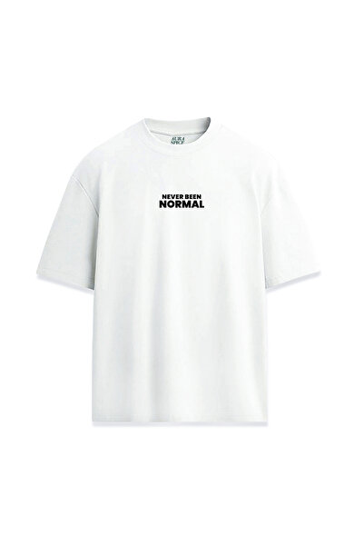 Darkia تي شيرت مريح للجنسين مطبوع بتصميم مكتوب عليه "Never Been Normal".